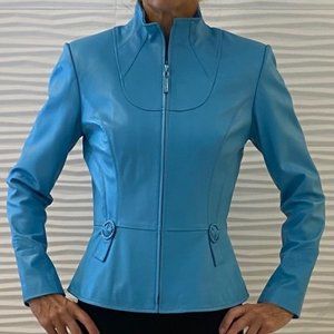 ST. JOHN SPORT BY MARIE GRAY Leather Jacket